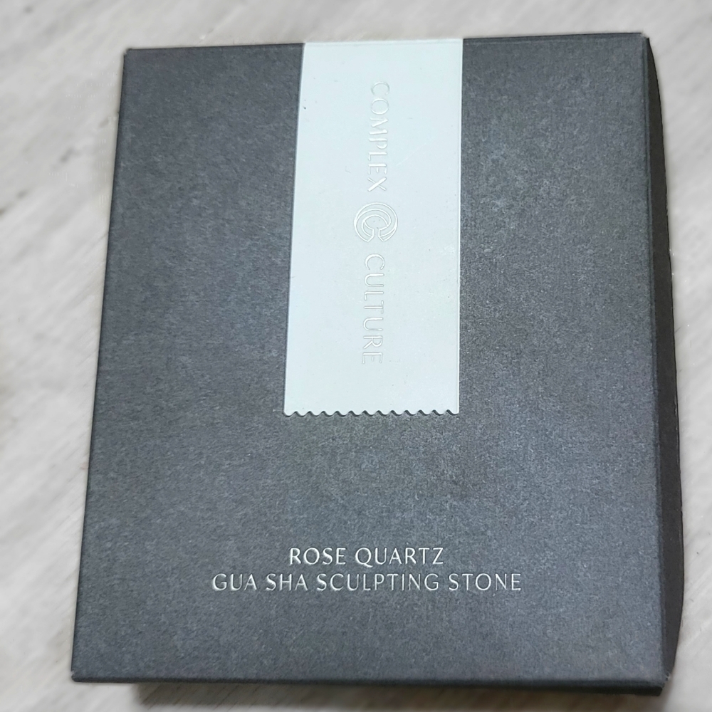 NIB Complex Culture Rose Quartz Gua Sha Sculpture Stone